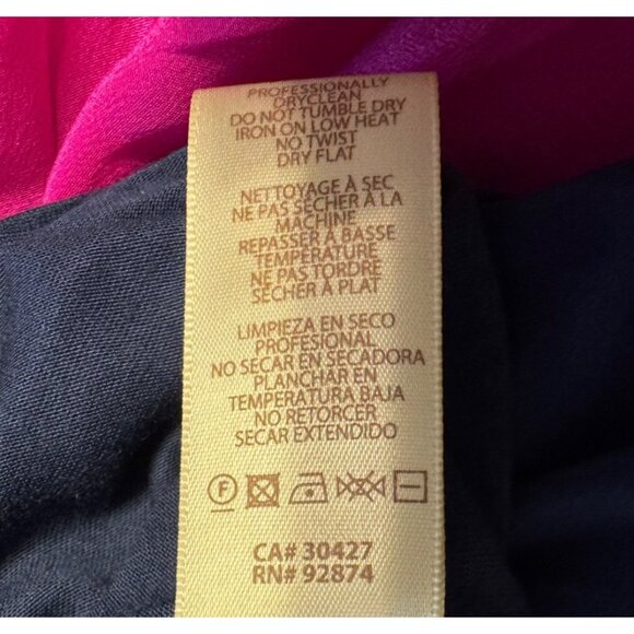 Ella Moss Silk Maxi Dress M Medium Tiered Sleeveless Flowy Pinks Purples Belted - Picture 15 of 15